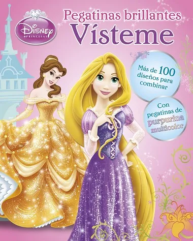 Princesas. Vísteme. Pegatinas brillantes
