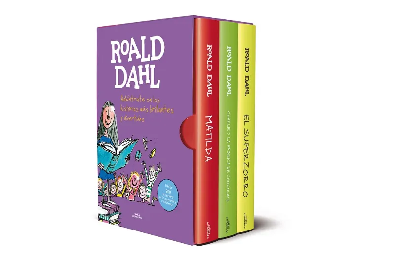 ROALD DAHL (EDICIÓN ESTUCHE CON: MATILDA | CHARLIE Y LA FÁBRICA DE CHOCOLATE | EL SUPERZORRO | PASAPORTE LECTOR)