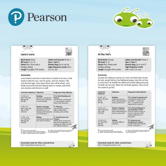 INTERNATIONAL BUG CLUB GUIDED READING CARD KS1 PACK