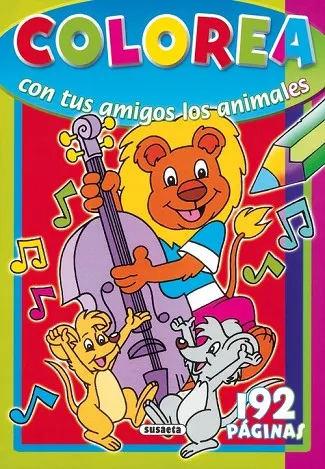 Colorea con tus amigos los animales 192 páginas