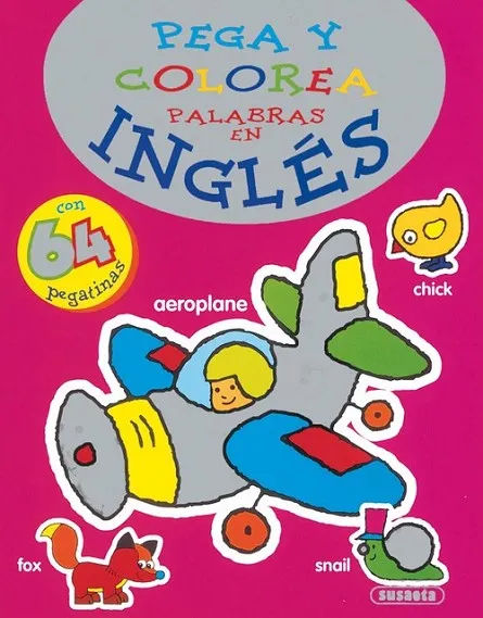Pega y colorea palabras inglés 5