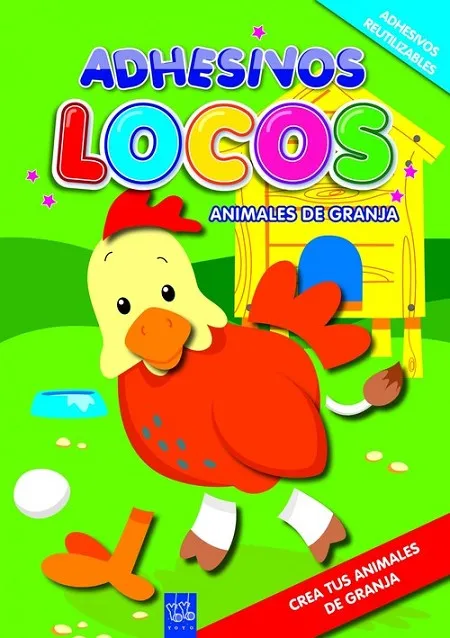 Adhesivos locos. Animales de granja