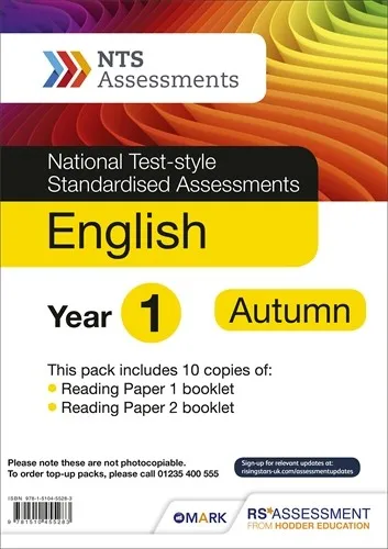 NTS ENGLISH YEAR 1, AUTUMN PK10 (NATIONAL TEST-STYLE STANDARDISED ASSESSMENTS)