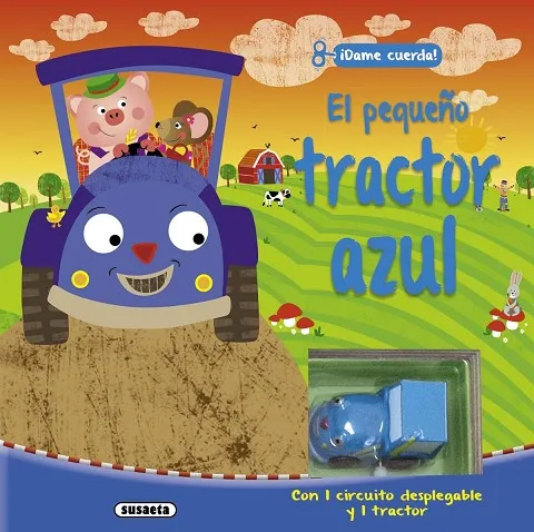 El pequeño tractor azul