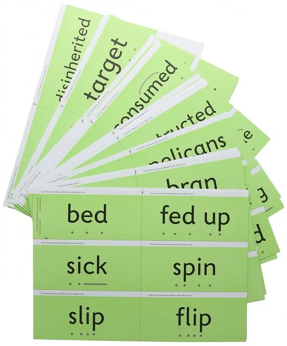 RWI-FRESH START MODULE GREEN WORD CARDS