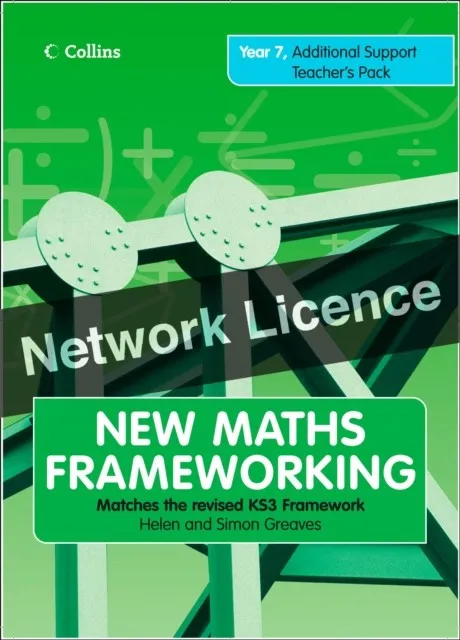 COLLINS MATHS FRAMEWORKING YEAR 8 TEACHER'S GUIDE BOOK 1 (LEVELS 4–5): NETWORK LICENCE (DOWNLOAD 2ND EDITION) *DIGITAL*