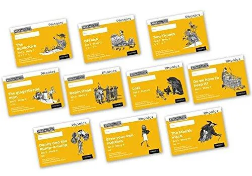 READ WRITE INC. PHONICS: BLACK AND WHITE YELLOW SET 5 STORYBOOKS MIXED PACK OF 10