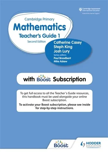 CAMBRIDGE PRIMARY MATHEMATICS TEACHER'S GUIDE STAGE 1 WITH BOOST SUBSCRIPTION