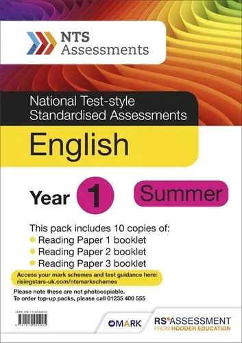 NTS ENGLISH YEAR 1, SUMMER PK10 (NATIONAL TEST-STYLE STANDARDISED ASSESSMENTS)