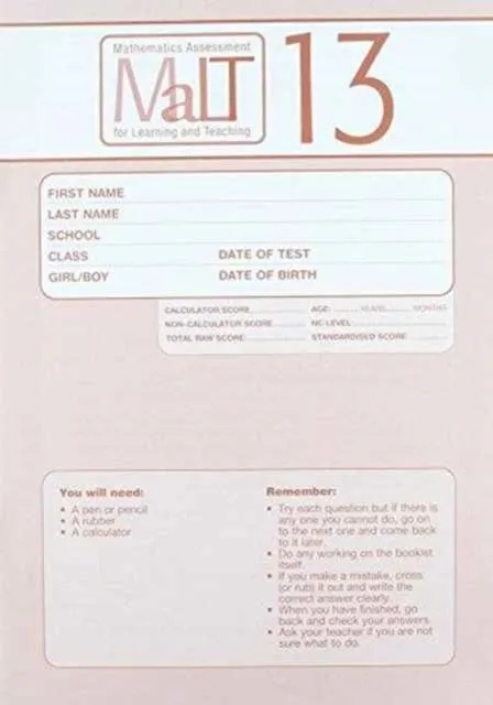 MALT TEST 13 PK10 (MATHEMATICS ASSESSMENT FOR LEARNING AND TEACHING)
