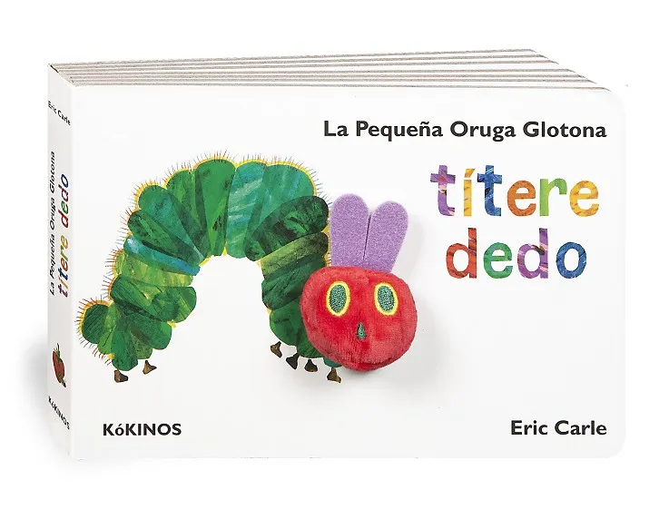 La pequeña oruga glotona títere dedo (mediana)