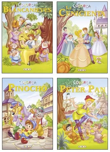 Colorea hadas y princesas (4 títulos)
