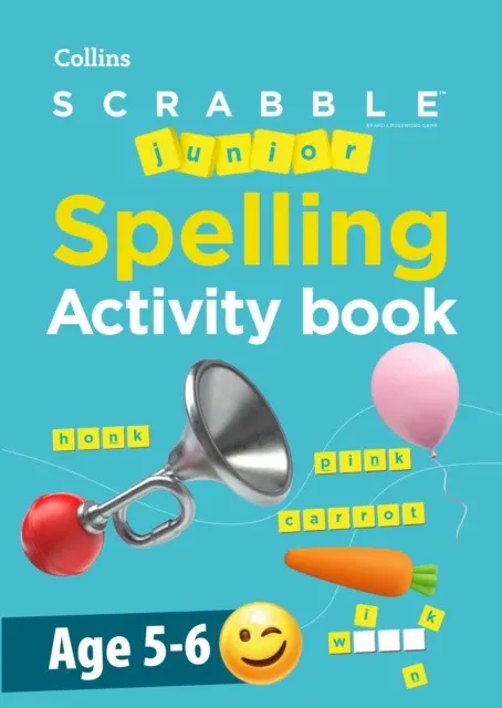 SCRABBLE™ JUNIOR SPELLING
ACTIVITY BOOK AGE 5-6