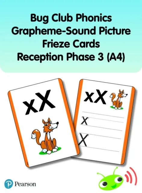 BUG CLUB PHONICS GRAPHEME-SOUND PICTURE FRIEZE CARDS RECEPTION PHASE 3 (A4)