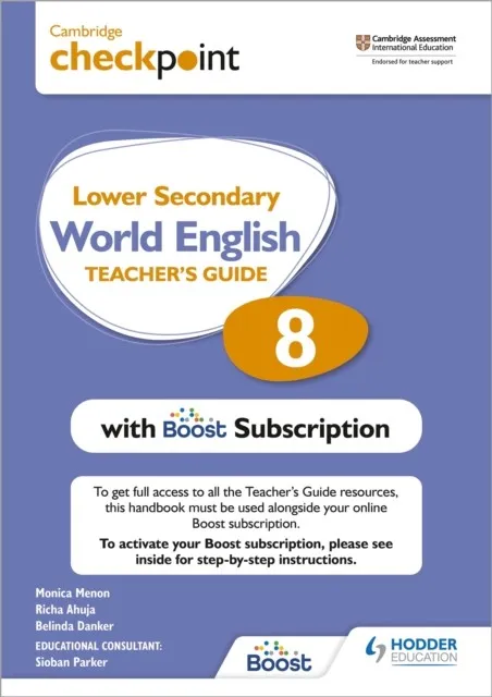 CAMBRIDGE CHECKPOINT LOWER SECONDARY WORLD ENGLISH TEACHER'S GUIDE 8 WITH BOOST SUBSCRIPTION BOOKLET