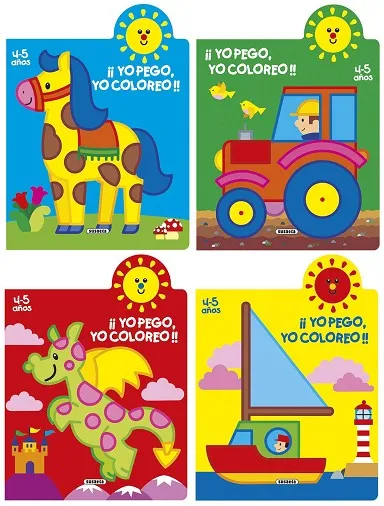 ¡Yo pego, yo coloreo! 4-5 años (4 títulos)