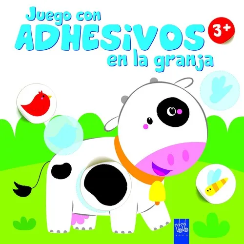 Juego con adhesivos en la granja +3. Vaca