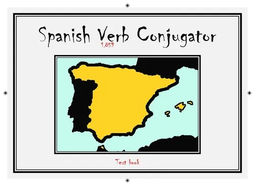 SPANISH VERB CONJUGATOR+EJER+ROTULADOR+GOMA