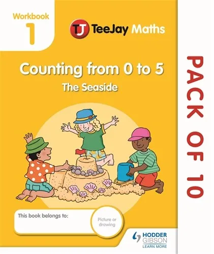 TEEJAY MATHS CFE EARLY LEVEL WORKBOOK 1 (PACK OF 10): COUNTING FROM 0 TO 5: THE SEASIDE-DIGITAL