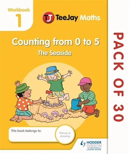 TEEJAY MATHS CFE EARLY LEVEL WORKBOOK 1 (PACK OF 30): COUNTING FROM 0 TO 5: THE SEASIDE-DIGITAL