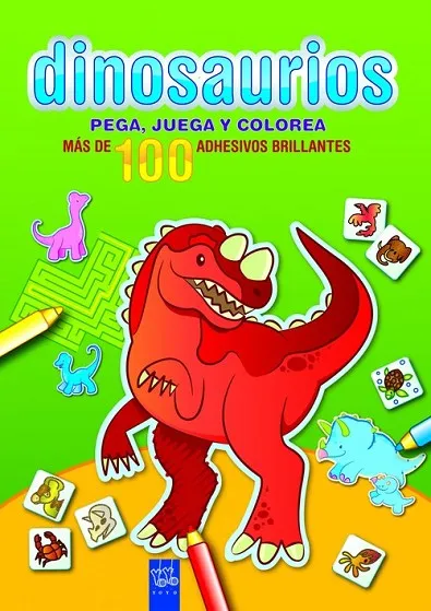Pega, juega y colorea (verde)
