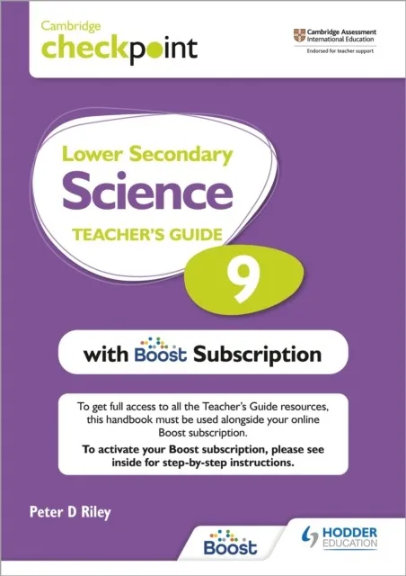 CAMBRIDGE CHECKPOINT LOWER SECONDARY SCIENCE TEACHER'S GUIDE 9 WITH BOOST SUBSCRIPTION BOOKLET