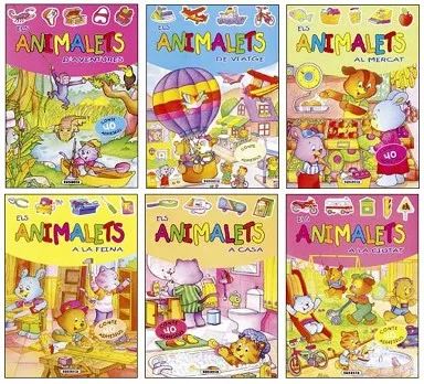 Animalets amb adhesius (6 títols)