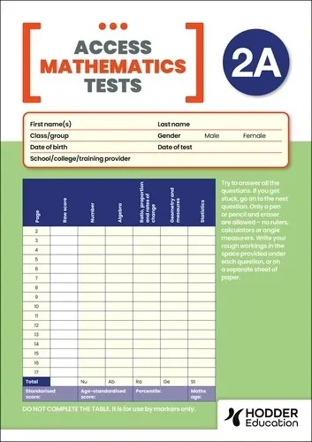 NEW ACCESS MATHEMATICS TEST (AMT) 2A, PK10