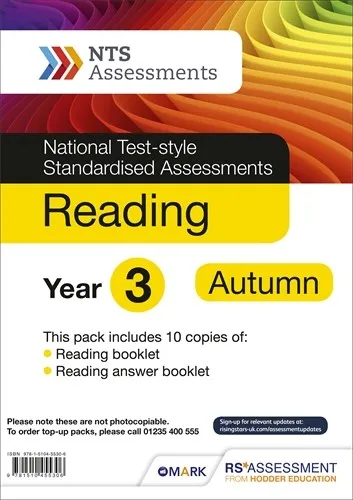 NTS READING YEAR 3, AUTUMN PK10 (NATIONAL TEST-STYLE STANDARDISED ASSESSMENTS)