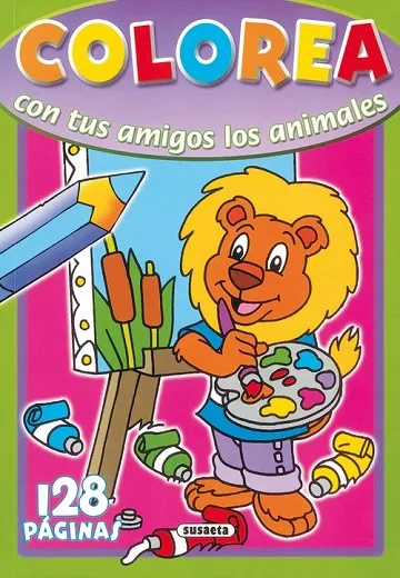 Colorea con tus amigos los animales 128 páginas