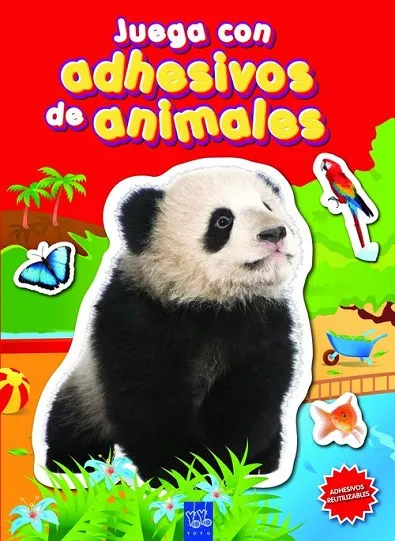 Juega con adhesivos de animales (rojo)