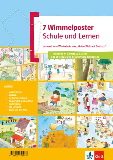 WIMMELPOSTER-SET "SCHULE UND LERNEN" -A1-A2