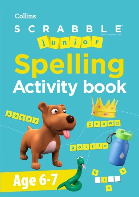 SCRABBLE™ JUNIOR SPELLING
ACTIVITY BOOK AGE 6-7
