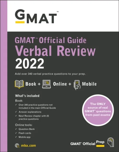GMAT OFFICIAL GUIDE VERBAL REVIEW 2022 BOOK + ONLINE QUESTION BANK