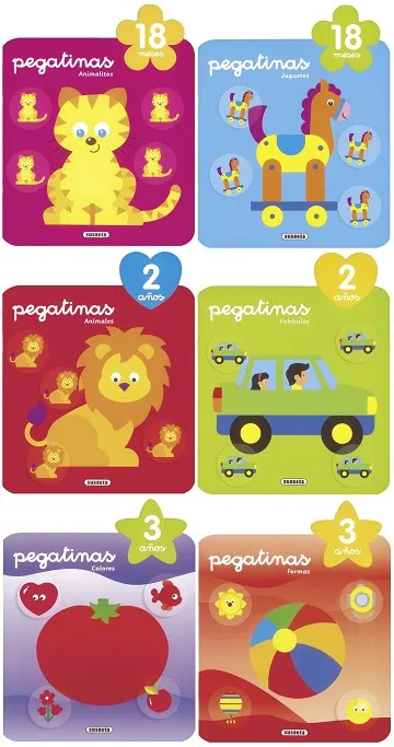 Crece con pegatinas (6 títulos)