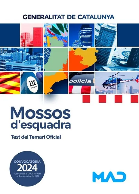 MOSSOS DESQUADRA TEST TEMARI OFICIAL GENERALITAT CATALUÑA