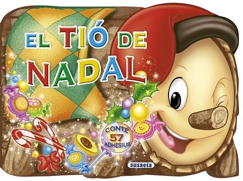 El Tió de Nadal amb adhesius