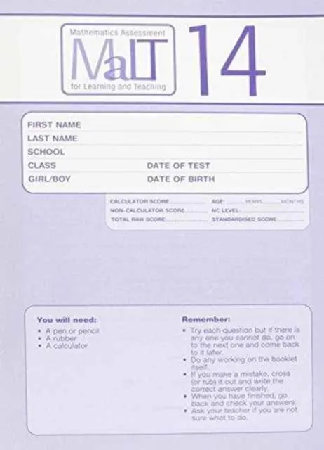 MALT TEST 14 PK10 (MATHEMATICS ASSESSMENT FOR LEARNING AND TEACHING)
