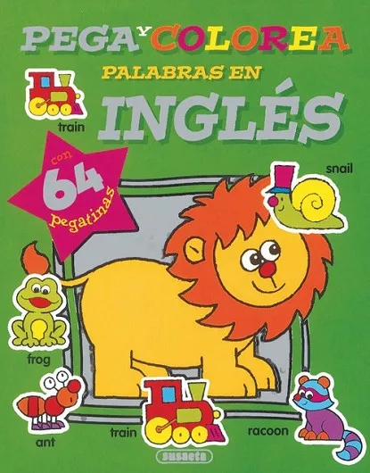 Pega y colorea palabras inglés 6