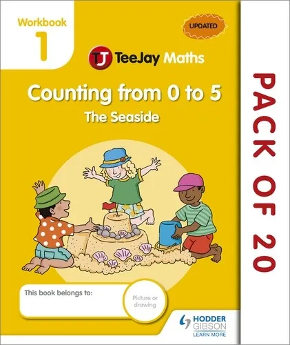 TEEJAY MATHS CFE EARLY LEVEL WORKBOOK 1 (PACK OF 20): COUNTING FROM 0 TO 5: THE SEASIDE-DIGITAL