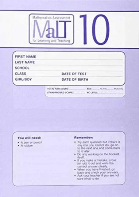 MALT TEST 10 PK10 (MATHEMATICS ASSESSMENT FOR LEARNING AND TEACHING)