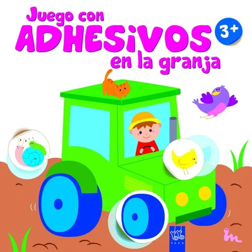 Juego con adhesivos en la granja +3. Tractor