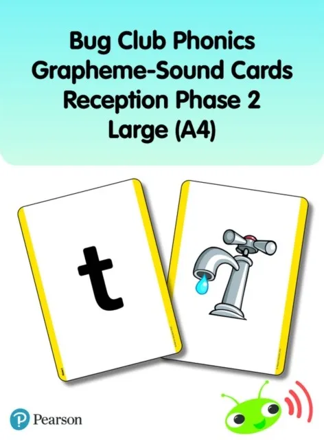 BUG CLUB PHONICS GRAPHEME-SOUND CARDS RECEPTION PHASE 2 LARGE (A4)
