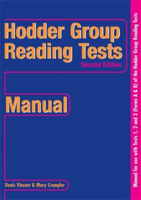 HODDER GROUP READING TESTS (HGRT) II: 1-3 MANUAL