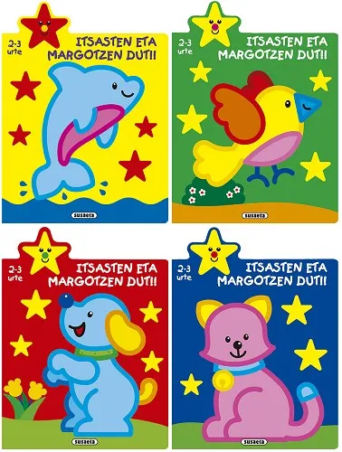 Itsasten eta margotzen dut!! 2-3 urte (4 titulu)