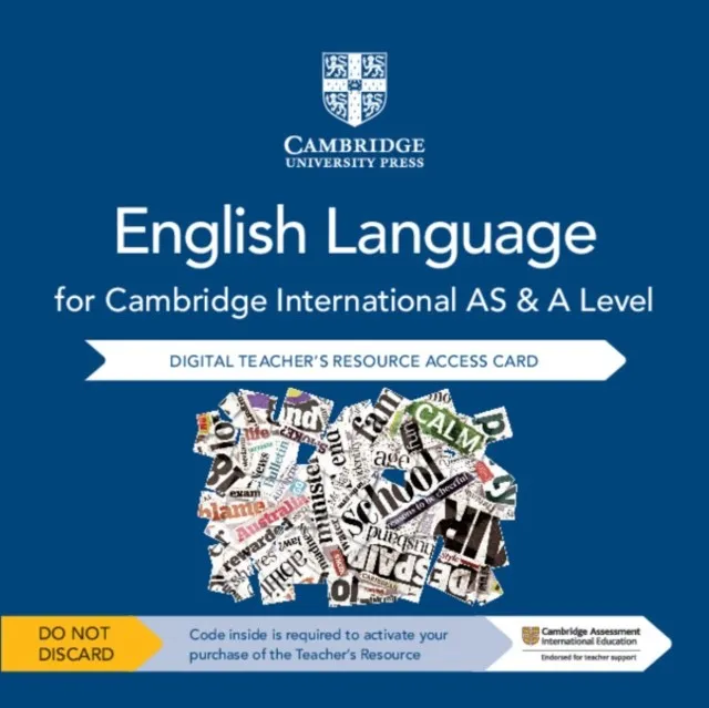 CAMBRIDGE INTERNATIONAL AS & A LEVEL ENGLISH LANGUAGE DIGITAL TEACHER'S RESOURCE ACCESS CARD SECOND EDITION-DIGITAL