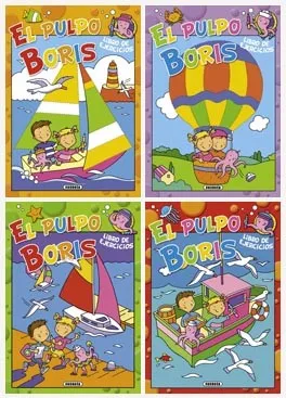 El pulpo Boris, libro de ejercicios (4 títulos)