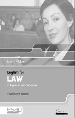 ENGLISH FOR LAW TEACHER'S BOOK