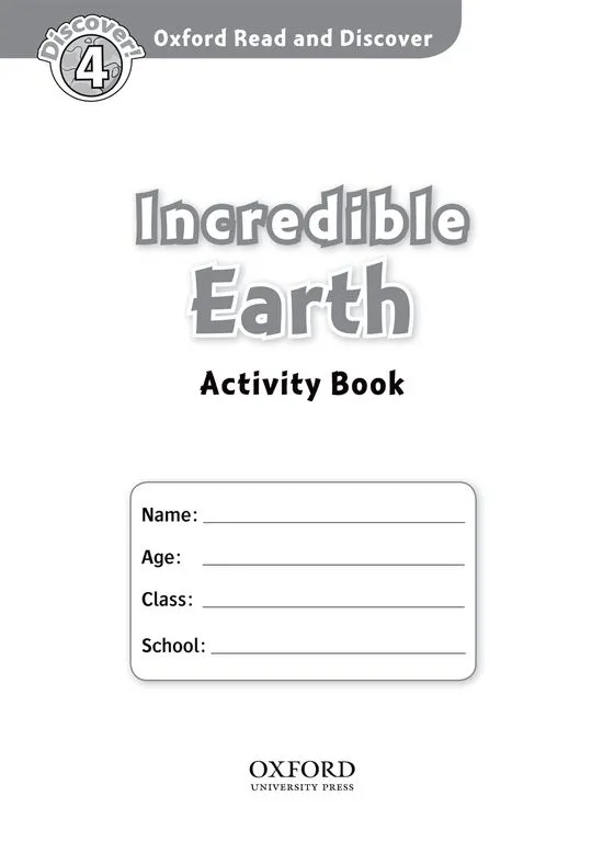 INCREDIBLE EARTH ACTIVITY BOOK DISCOVER 4 A1/A2