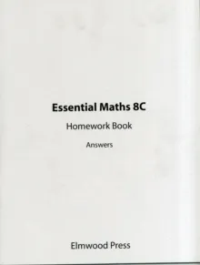 ESSENTIAL MATHS 8C HOMEWORK BOOKLET ANSWERS